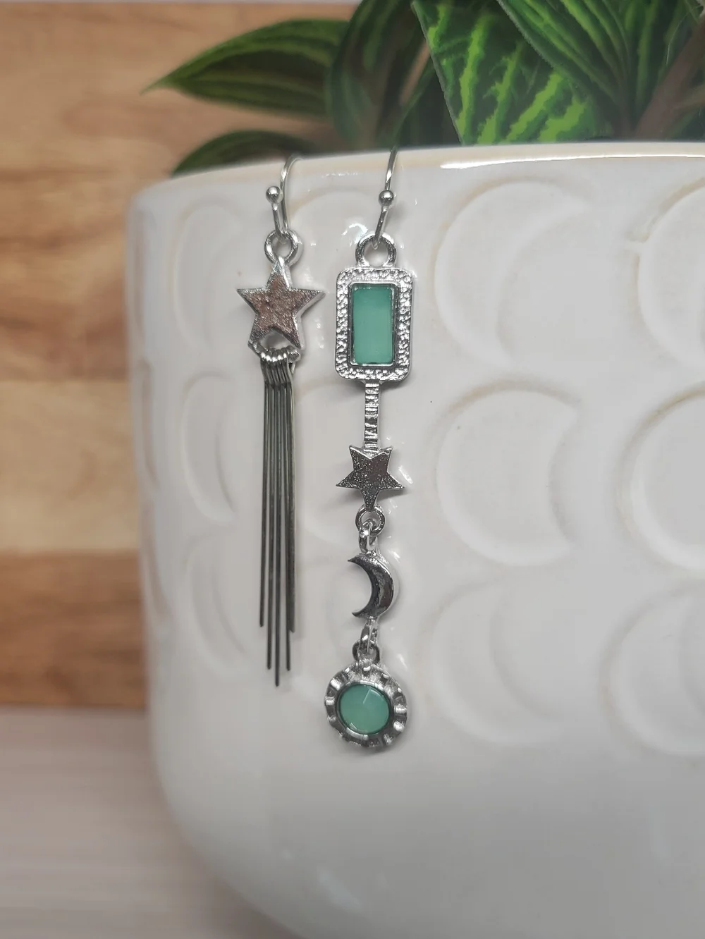 CELESTIAL MISMATCHED STAR AND MOON EARRINGS
